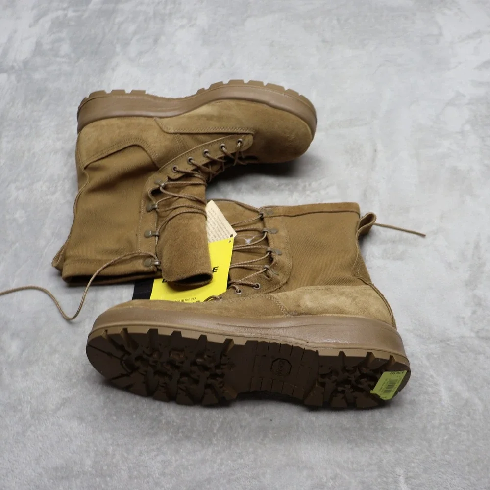 Belleville Army Combat Boots Mens 11W Brown Leather Temperate Weather USA NEW